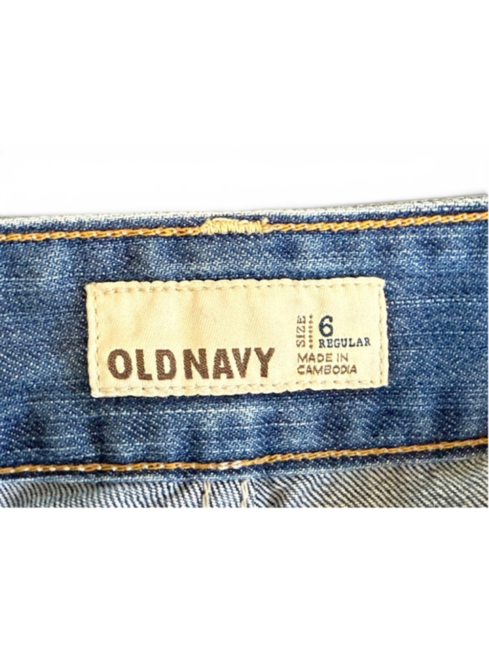 Old Navy Denim Mini Skirt Women’s Size 6 Distressed Raw Hem 100% Cotton Blue - Picture 3 of 5